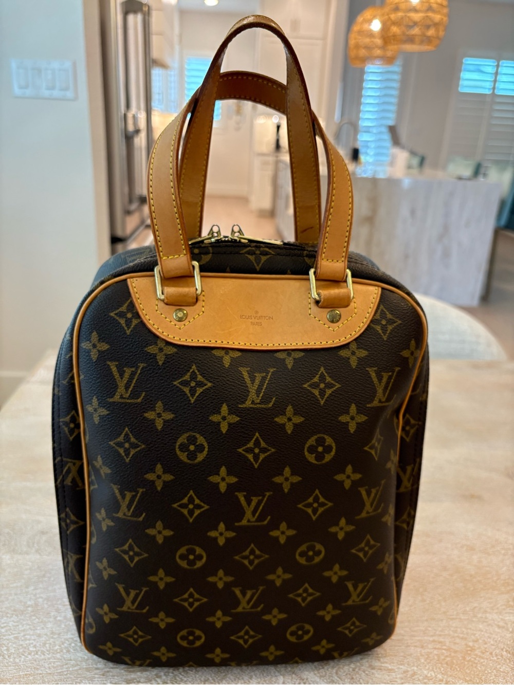 Louis Vuitton LV Monogram Canvas excursion Top-Handle Bag / Travel Bag